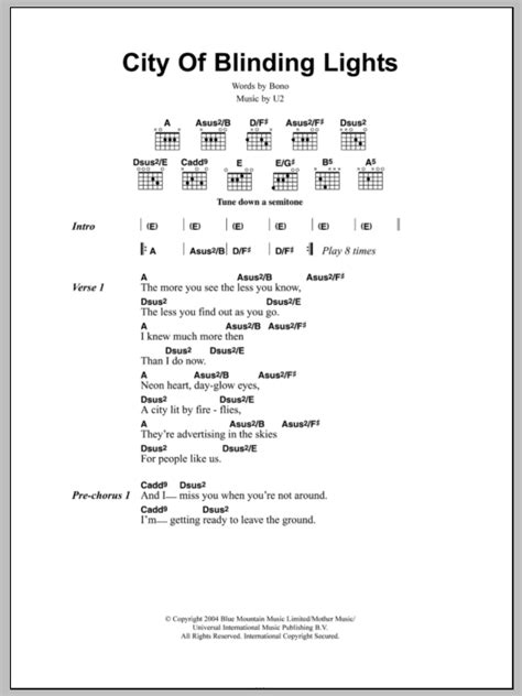 city of blinding lights lyrics